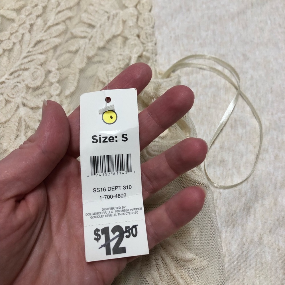 NWT Vintage Y2K Sheer Crochet Top Fairycore Cottagecore Lace Crochet Layer Fairy - Picture 3 of 7